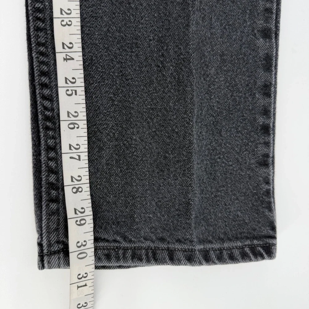 Levi's Jeans Mens 34x32 Black 505 Regular Fit Straight Leg Faded Denim Cotton